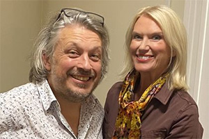 RHLSTP with Richard Herring. Image shows left to right: Richard Herring, Anneka Rice