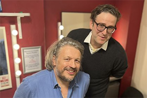 RHLSTP with Richard Herring. Image shows left to right: Richard Herring, Humphrey Ker