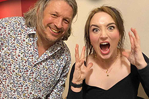 RHLSTP with Richard Herring. Image shows left to right: Richard Herring, Fern Brady
