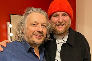 RHLSTP with Richard Herring. Image shows left to right: Richard Herring, Tim Key
