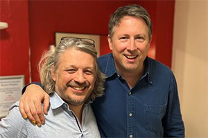 RHLSTP with Richard Herring. Image shows left to right: Richard Herring, Joe Cornish