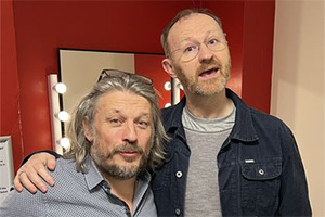 Image shows left to right: Richard Herring, Mark Gatiss