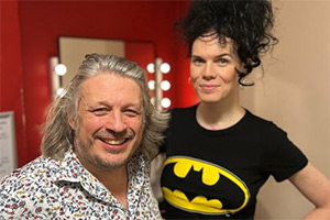 RHLSTP with Richard Herring. Image shows left to right: Richard Herring, Jordan Gray