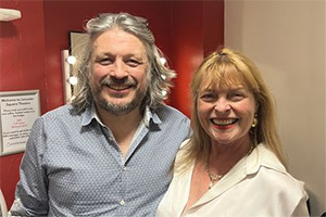 RHLSTP with Richard Herring. Image shows left to right: Richard Herring, Janet Ellis