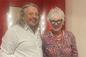 RHLSTP with Richard Herring. Image shows left to right: Richard Herring, Jenny Eclair