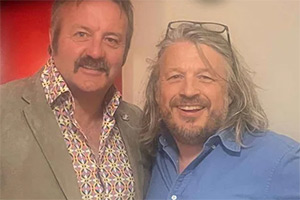 RHLSTP with Richard Herring. Image shows left to right: Mike Bubbins, Richard Herring