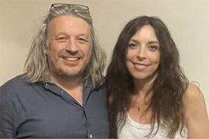 RHLSTP with Richard Herring. Image shows left to right: Richard Herring, Bridget Christie