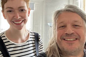 RHLSTP with Richard Herring. Image shows left to right: Elf Lyons, Richard Herring