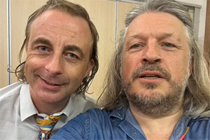 RHLSTP with Richard Herring. Image shows left to right: Paul Foot, Richard Herring