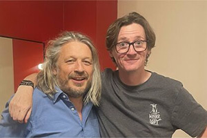 RHLSTP with Richard Herring. Image shows left to right: Richard Herring, Ed Byrne