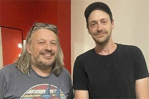 RHLSTP with Richard Herring. Image shows left to right: Richard Herring, Alistair Green