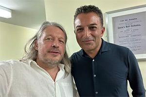 RHLSTP with Richard Herring. Image shows left to right: Richard Herring, Adil Ray