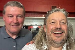 RHLSTP with Richard Herring. Image shows left to right: Peter Hootoon, Richard Herring