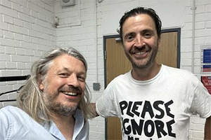 RHLSTP with Richard Herring. Image shows left to right: Richard Herring, Spencer Jones