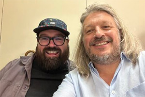 RHLSTP with Richard Herring. Image shows left to right: Jarred Christmas, Richard Herring