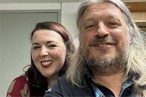 RHLSTP with Richard Herring. Image shows left to right: Lisa McGee, Richard Herring