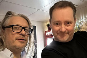 RHLSTP with Richard Herring. Image shows left to right: Richard Herring, Jason Cook