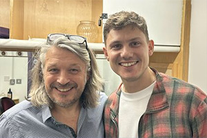 RHLSTP with Richard Herring. Image shows left to right: Richard Herring, Jon Pointing