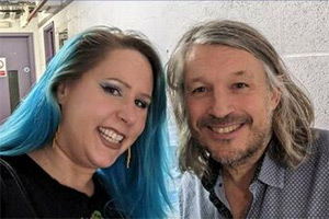 RHLSTP with Richard Herring. Image shows left to right: Abigoliah Schamaun, Richard Herring