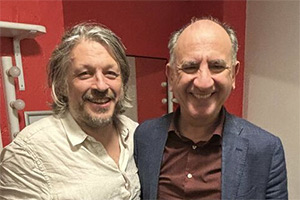 RHLSTP with Richard Herring. Image shows left to right: Richard Herring, Armando Iannucci