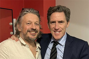 RHLSTP with Richard Herring. Image shows left to right: Richard Herring, Rob Brydon