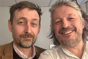 RHLSTP with Richard Herring. Image shows left to right: Neil Hannon, Richard Herring