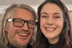 RHLSTP with Richard Herring. Image shows left to right: Richard Herring, Marjolein Robertson