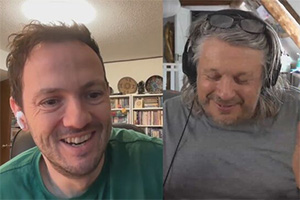 RHLSTP with Richard Herring. Image shows left to right: Stuart Laws, Richard Herring