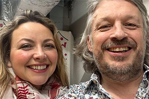 RHLSTP with Richard Herring. Image shows left to right: Charlotte Church, Richard Herring