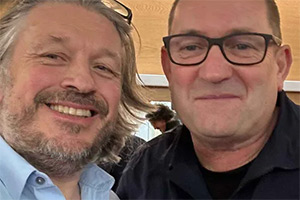 RHLSTP with Richard Herring. Image shows left to right: Richard Herring, Paul Heaton