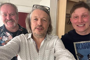 RHLSTP with Richard Herring. Image shows left to right: Mark Davison, Richard Herring, Anthony Richardson