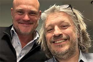 RHLSTP with Richard Herring. Image shows left to right: Al Murray, Richard Herring