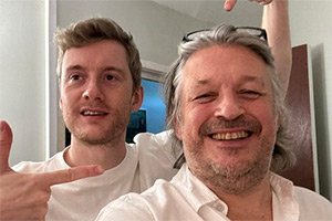 RHLSTP with Richard Herring. Image shows left to right: James Acaster, Richard Herring