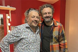 RHLSTP with Richard Herring. Image shows left to right: Richard Herring, Michael Sheen