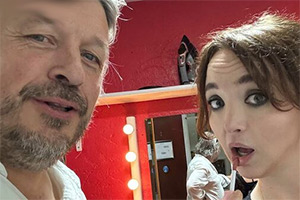 RHLSTP with Richard Herring. Image shows left to right: Richard Herring, Fern Brady