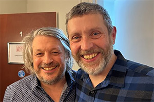 RHLSTP with Richard Herring. Image shows left to right: Richard Herring, Dave Gorman