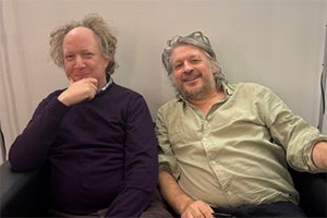 RHLSTP with Richard Herring. Image shows left to right: Andy Zaltzman, Richard Herring