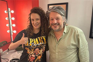 RHLSTP with Richard Herring. Image shows left to right: Poppy Hillstead, Richard Herring