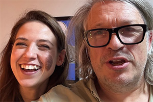 RHLSTP with Richard Herring. Image shows left to right: Chloe Radcliffe, Richard Herring