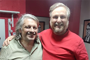 RHLSTP with Richard Herring. Image shows left to right: Richard Herring, Tim Key