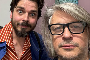 RHLSTP with Richard Herring. Image shows left to right: Joz Norris, Richard Herring