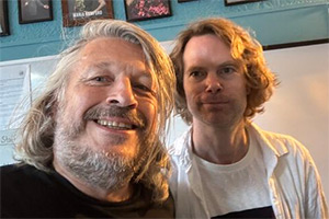 RHLSTP with Richard Herring. Image shows left to right: Richard Herring, Barry Ferns