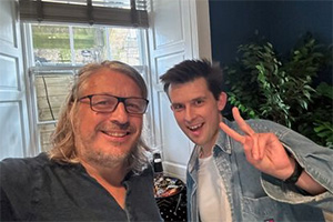 RHLSTP with Richard Herring. Image shows left to right: Richard Herring, Kieran Hodgson