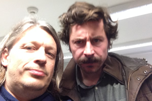 Richard Herring's Leicester Square Theatre Podcast. Image shows from L to R: Richard Herring, Mike Wozniak