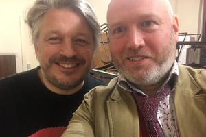 Richard Herring's Leicester Square Theatre Podcast. Image shows from L to R: Richard Herring, Toby Hadoke