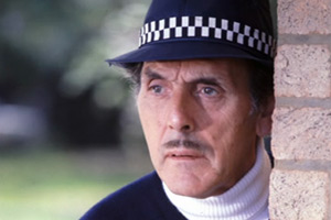 Photograph courtesy of Revelation Films. Inspector Rhubarb (Eric Sykes). Copyright: Thames Television
