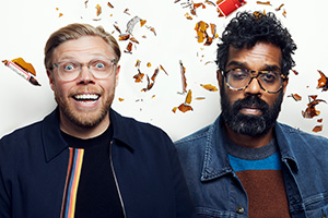 Rob And Romesh Vs. Image shows left to right: Rob Beckett, Romesh Ranganathan