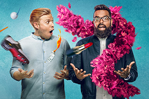 Rob And Romesh Vs. Image shows from L to R: Rob Beckett, Romesh Ranganathan. Copyright: CPL Productions