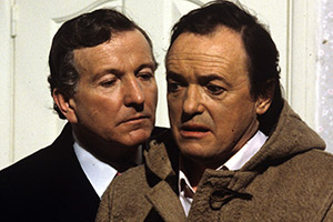 Room At The Bottom. Image shows from L to R: Kevin Hughes (Keith Barron), Nesbitt Gunn (James Bolam). Copyright: Yorkshire Television