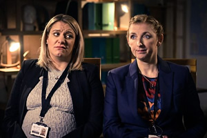 Scotland Unsolved. Image shows from L to R: DC Andrea McGill (Louise McCarthy), DC Megan Squire (Julie Wilson Nimmo). Copyright: The Comedy Unit
